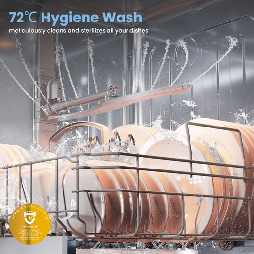 Comfee Standard Dishwasher - White - Annotation - 72°C Hygiene wash