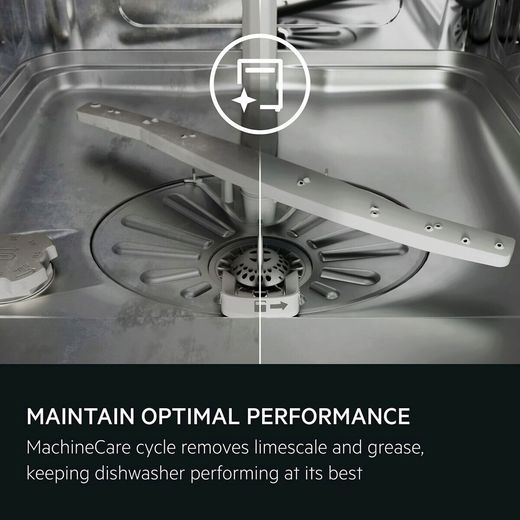 AEG 5000 Series Standard Dishwasher - White - Annotation - optimal performance shot