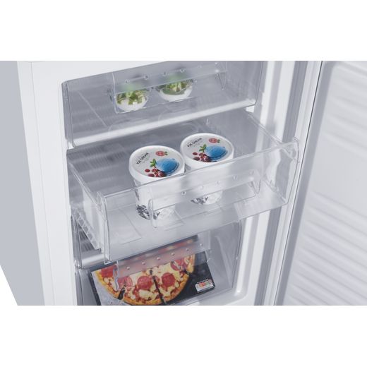 Candy Table Top CUHS58EWK 85cm Small Upright Freezer - White - Close up drawer shot