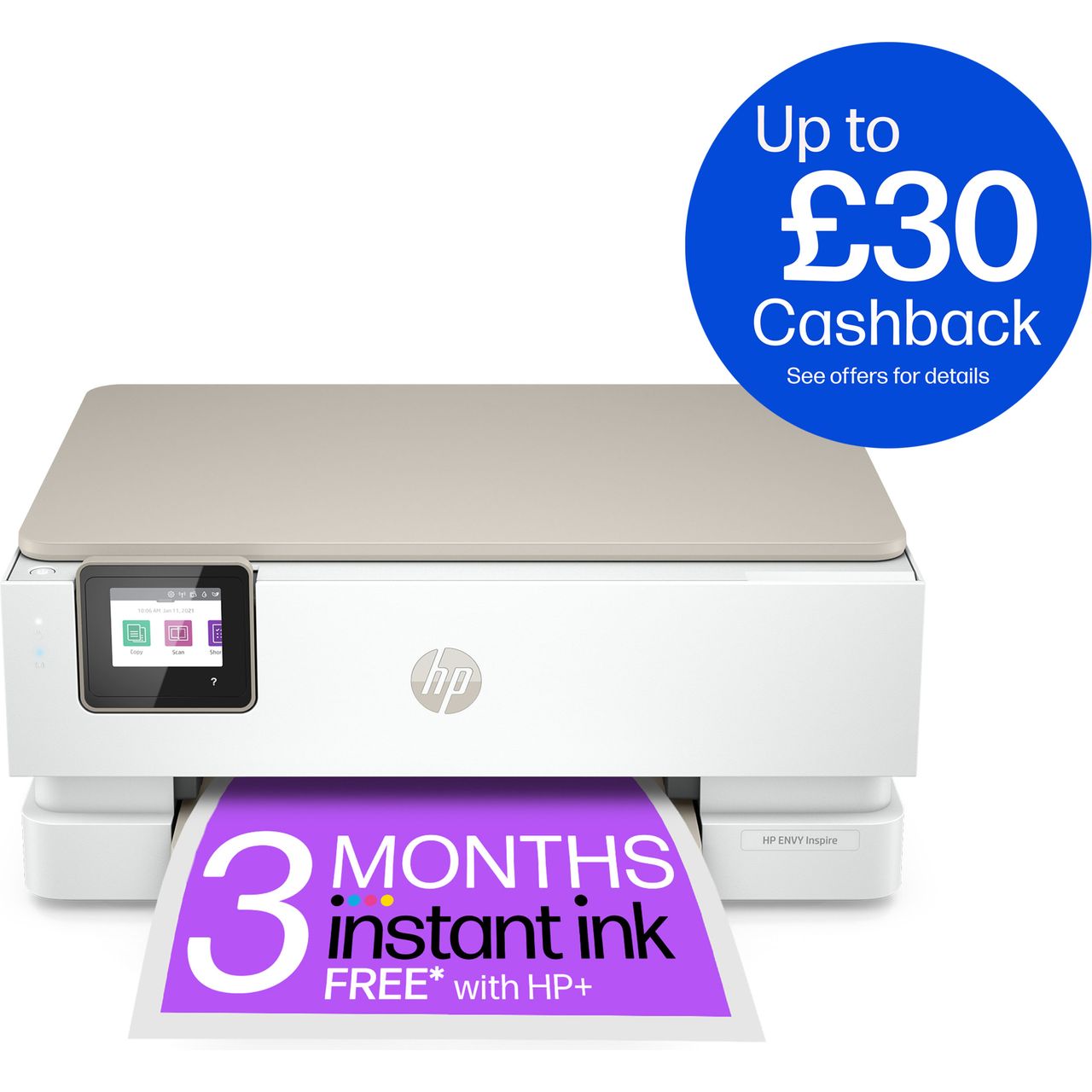 HP ENVY Inspire 7220e All-in-One Inkjet Printer Includes 3 months