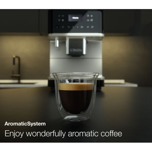 Miele MilkPerfection CM6160 Bean to Cup Coffee Machine - Lotus White - Annotation - AromaticSystem