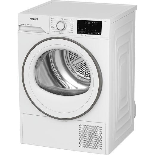 Hotpoint C HSD 84M WW UK 8Kg Heat Pump Tumble Dryer - White - left perpsective shot 