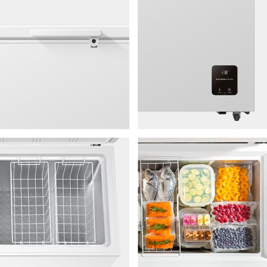 Hisense Chest Freezer - White - Close up details shot 