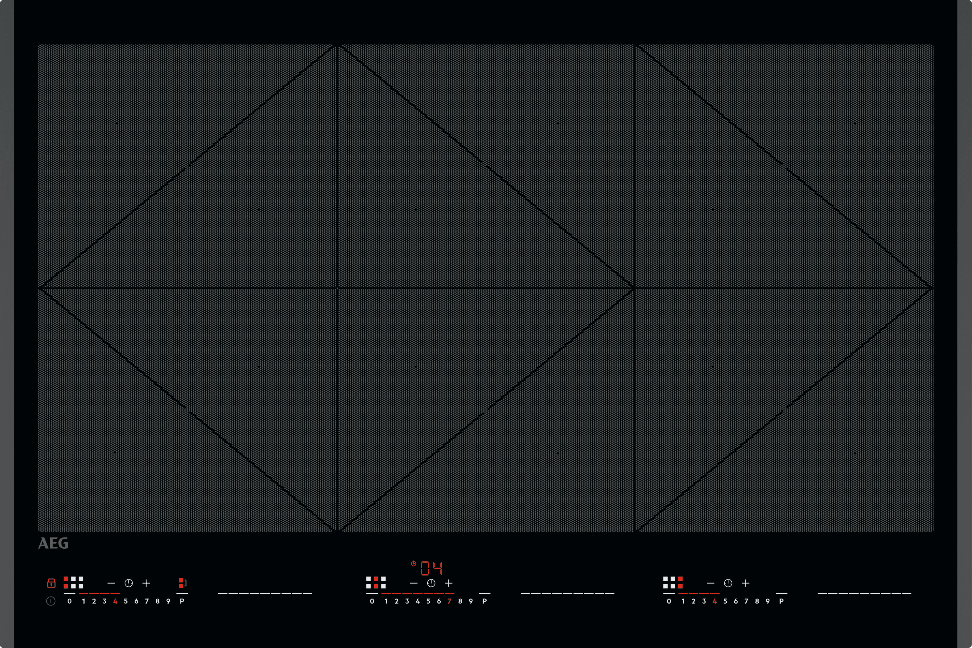 Image of AEG 6000 TotalFlex TR84IT00FB 78cm Induction Hob - Black, Black