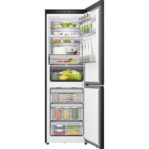 Hisense 60/40 Total No Frost Fridge Freezer - Black - Door open