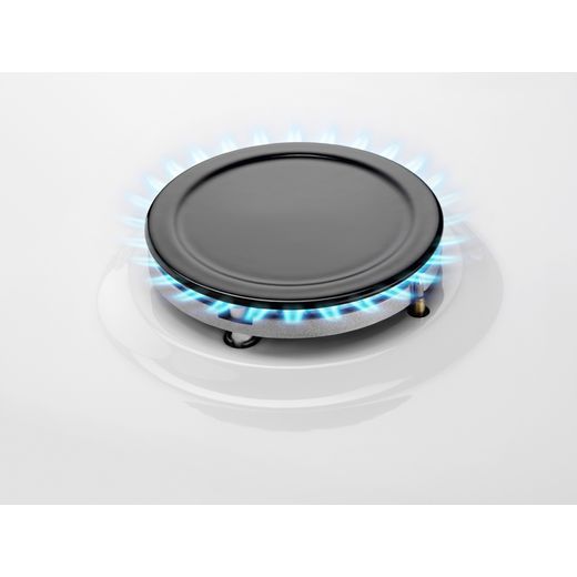 AEG 60cm Freestanding Gas Cooker - Stainless Steel - Close up hob ring shot