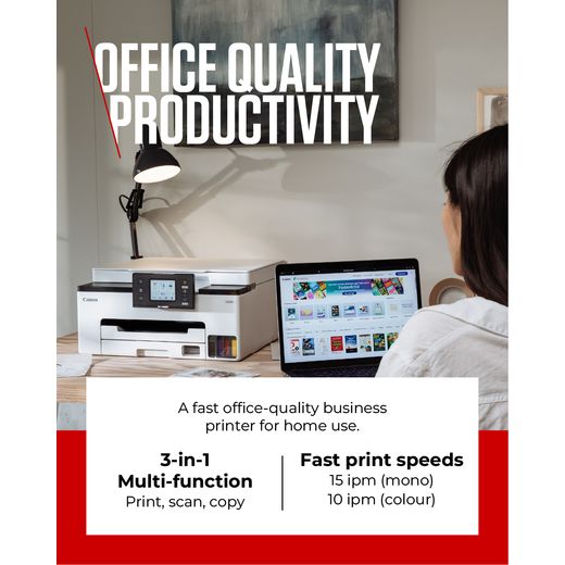 Canon MAXIFY GX2050 Wireless Inkjet Printer - White - Annotation - Office quality shot
