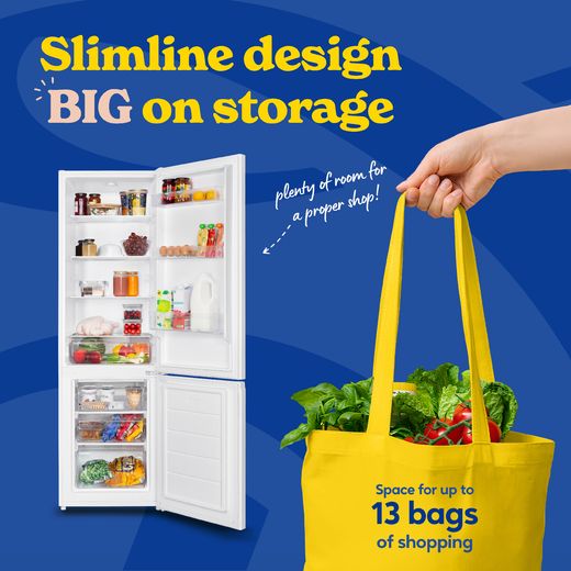 Russell Hobbs RH180FF552E1W 180cm 70/30 Fridge Freezer - White - Annotation - big storage shot