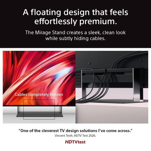 Sony Bravia 7 II 65" 4K Ultra HD True RGB Smart Google TV [2026] - Annotation - Mirage Stand