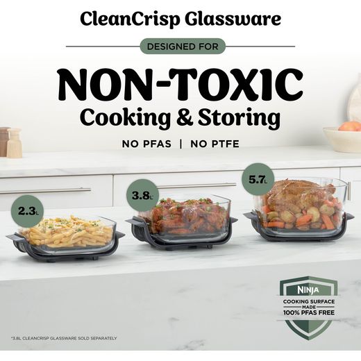 Ninja Crispi Pro 5 in 1 AS090UKGN Air Fryer - Green - Annotation - Non toxic