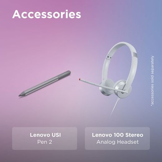 Lenovo 10.95" Duet 11M889 Chromebook - Grey - Annotation - Accessories shot