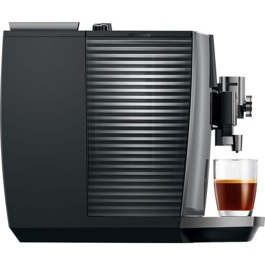 Jura J10 15723 Bean to Cup Coffee Machine - Black / Silver - Side shot