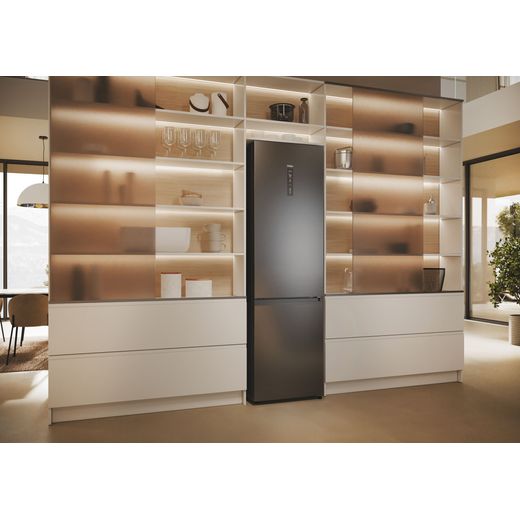 Haier Total No Frost Fridge Freezer - Silver - Fridge in kitchen shot