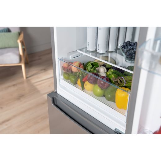 Bosch Series 2 50/50 Total No Frost Fridge Freezer - Stainless Steel Effect - Close up drawer shot