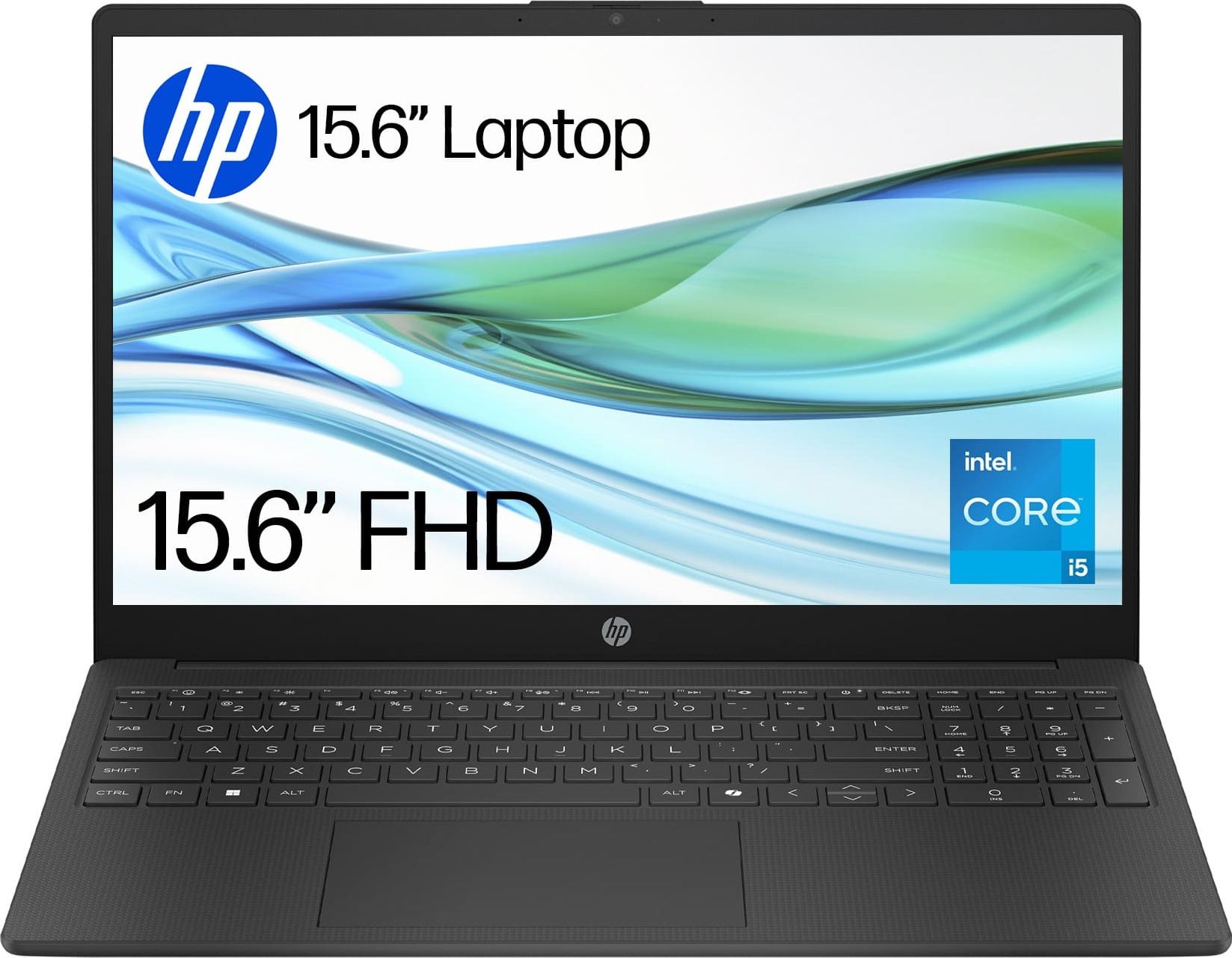 HP Laptop 15.6" - Intel Core i5-1334U - 8GB RAM - 256GB SSD - Black