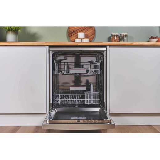 Bosch Series 4 Standard Dishwasher - Silver Inox - Door open