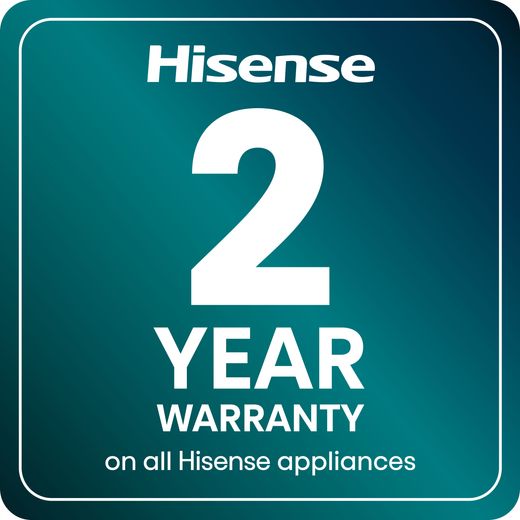 Hisense Integrated Standard Dishwasher - Silver - Annotation - warranty shot