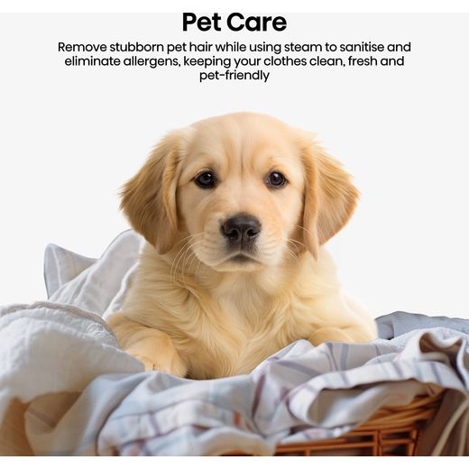 Hisense KitchenFit 5i Series WD5I1245BBRH Wifi Connected / 8Kg Washer Dryer with 1400 rpm - Black - Annotation - pet care shot
