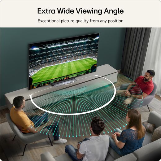LG evo AI C6 65" 4K Ultra HD OLED Smart TV - Annotation - extra wide shot