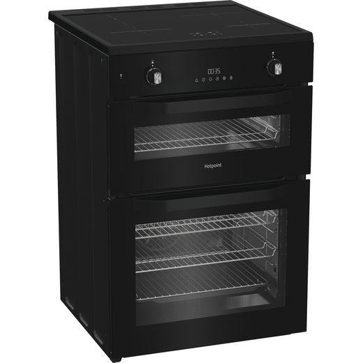 Hotpoint Electric Cooker with Induction Hob - Black - Right perspective