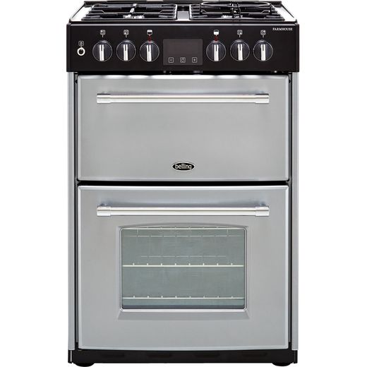 Belling Farmhouse60DF Dual Fuel Cooker - Silver - Needs 4.8KW Electrical Connection