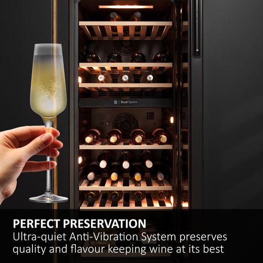 Haier Wine Bank 50 Series 3 Wine Cooler - Black - Annotation - Perfect preservation shot