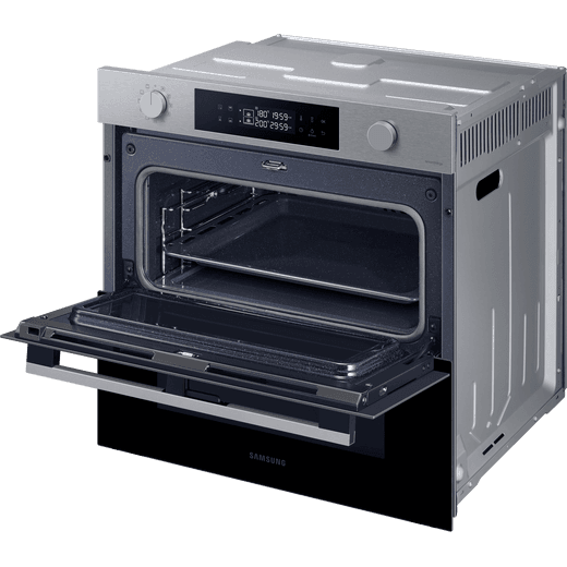 Samsung Series 4 Dual Cook Flex™ Electric Single Oven - Stainless Steel - Top door open