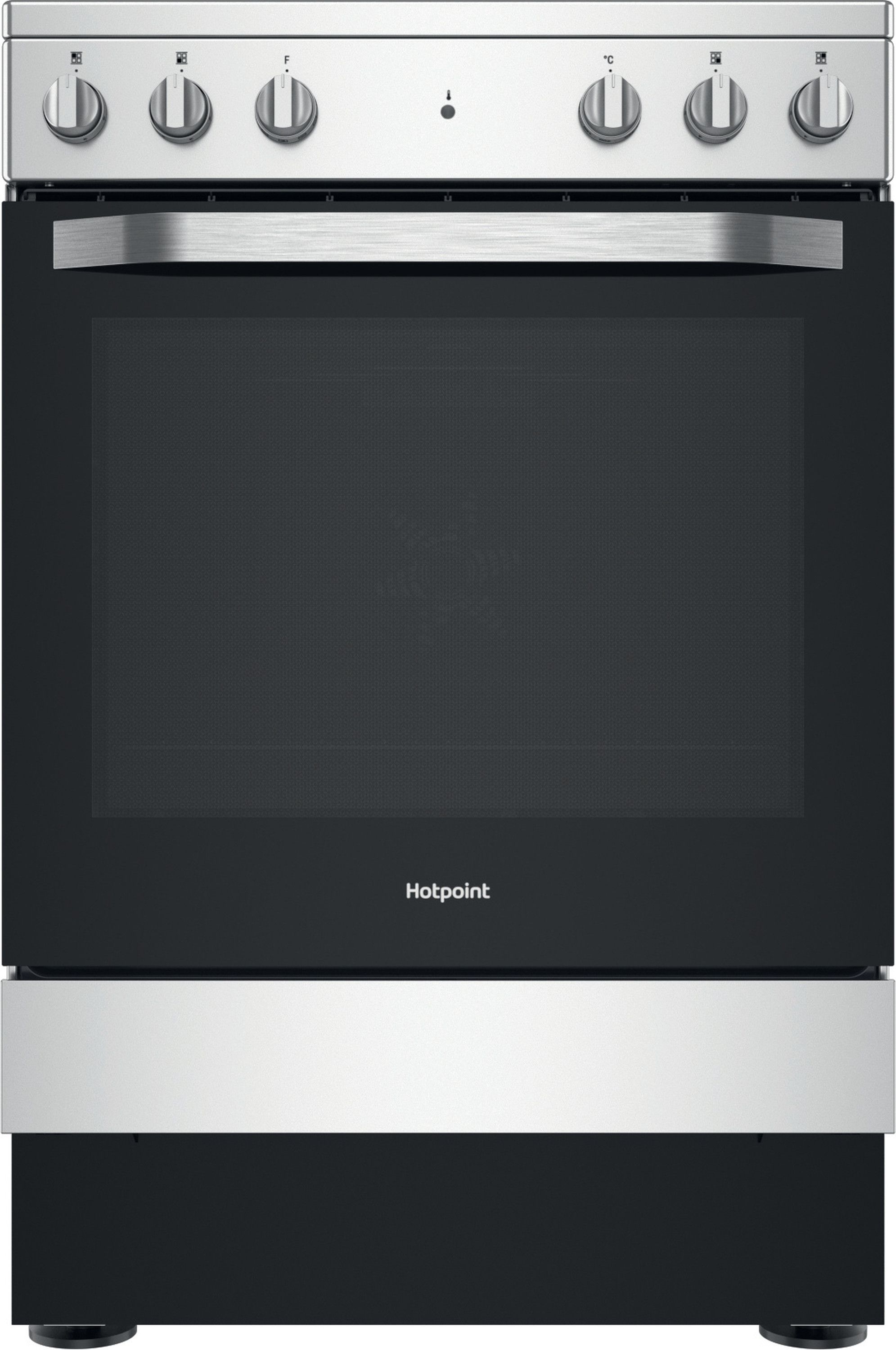 Hotpoint HS67V5KHX/UK 60cm Electric Cooker with Ceramic Hob - Inox - A Rated, Stainless Steel