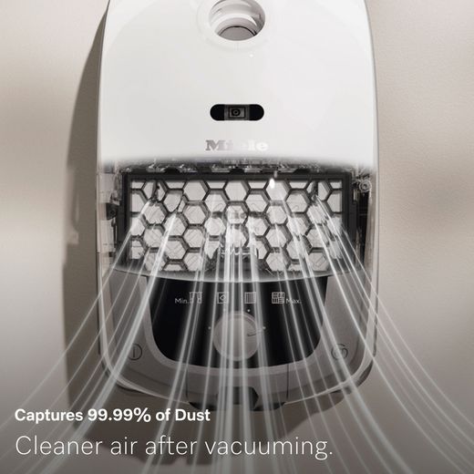 Miele Guard S1 Cylinder Vacuum Cleaner - Annotation -capture dust shot