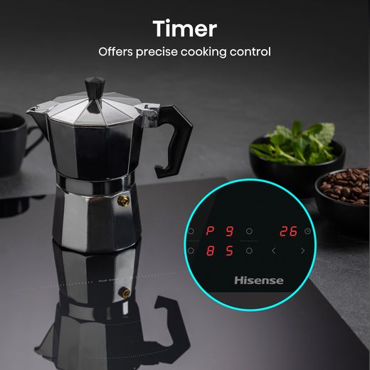 Hisense HIA64UK 59cm Induction Hob - Black - Annotation - Timer shot