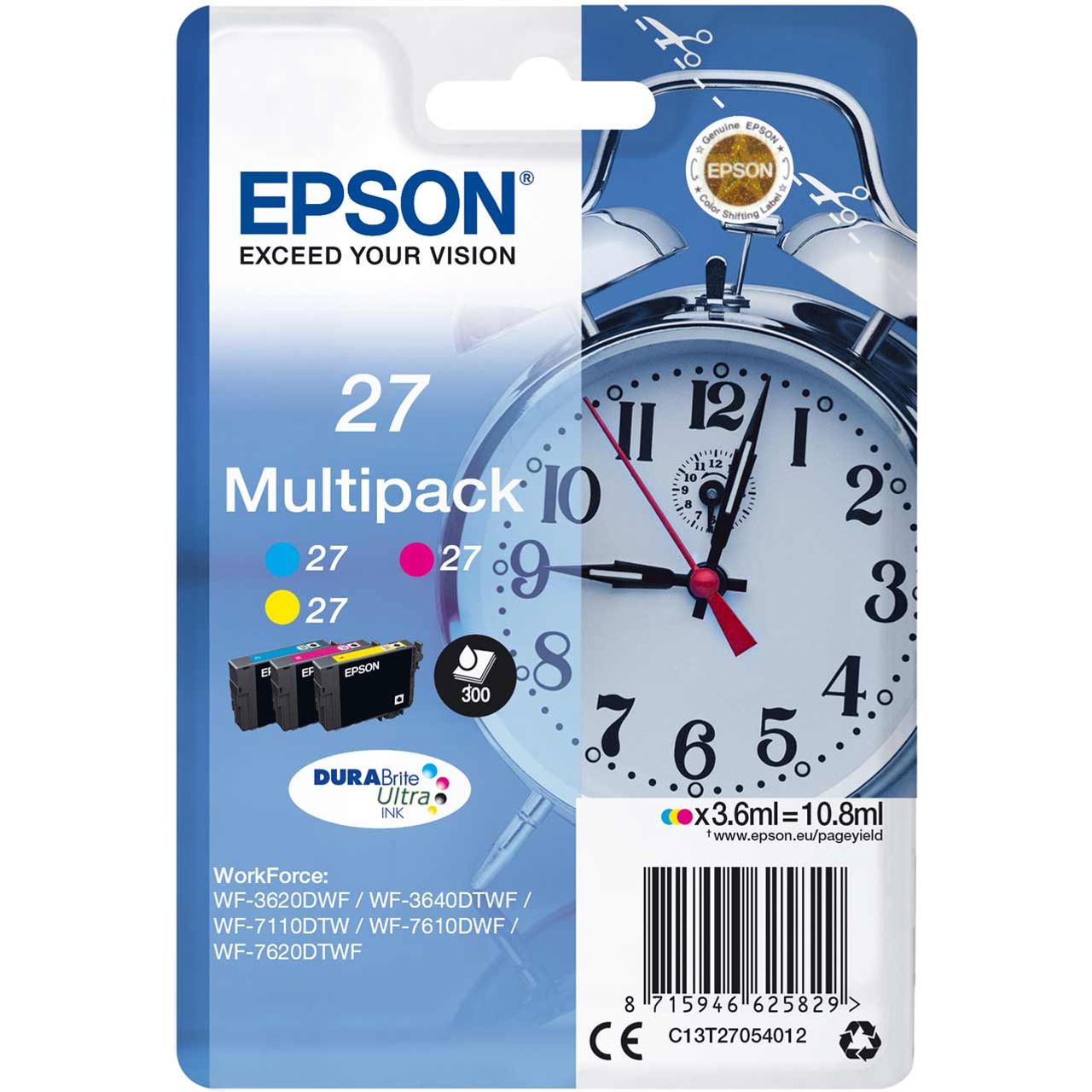 Epson Alarm Clock Multipack 3-colour 27 DURABrite Ultra Ink Cartridge Review