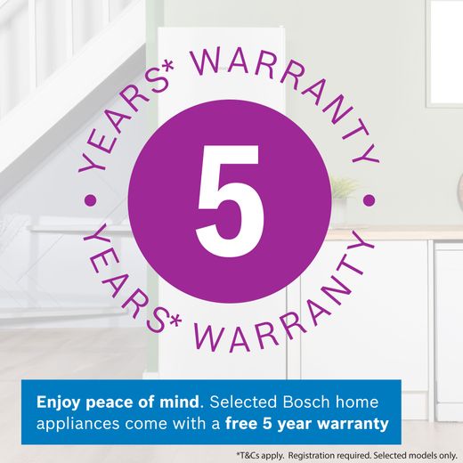 Bosch Series 2 50/50 Total No Frost Fridge Freezer - White - Annotation - 5yr warranty shot
