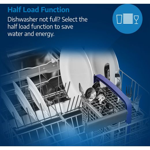 Beko b300 Fully Integrated Standard Dishwasher - Black - Annotation - Half-Load-Function