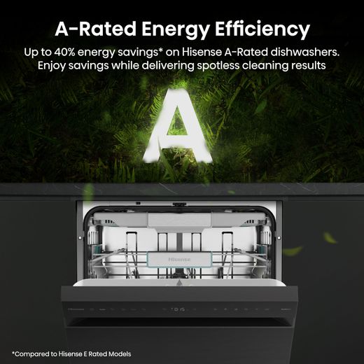 Hisense Standard Dishwasher - Black Inox - Annotation - a rated shot