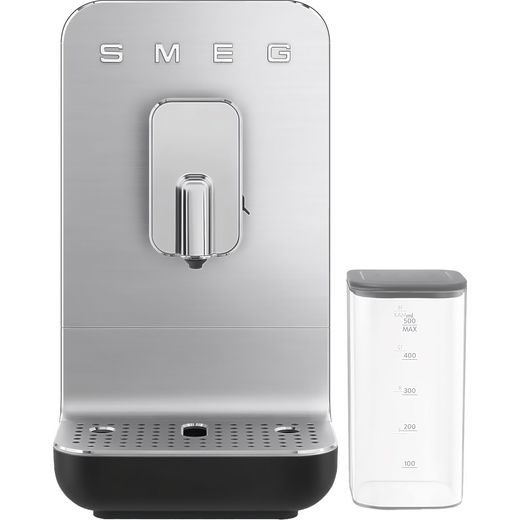 Smeg BCC13BLMUK Bean to Cup Coffee Machine - Matte Black - Front shot