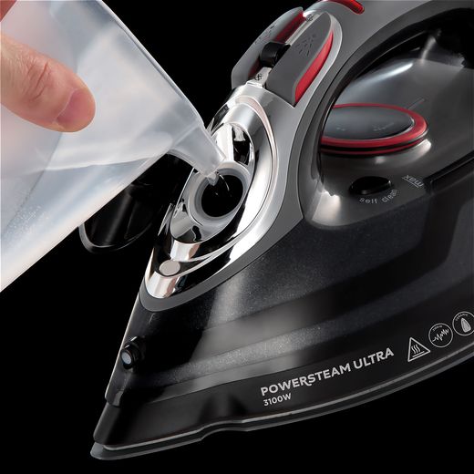 Russell Hobbs Power Steam Ultra 20630 3100 Watt Iron -Black - Person filing water tank shot