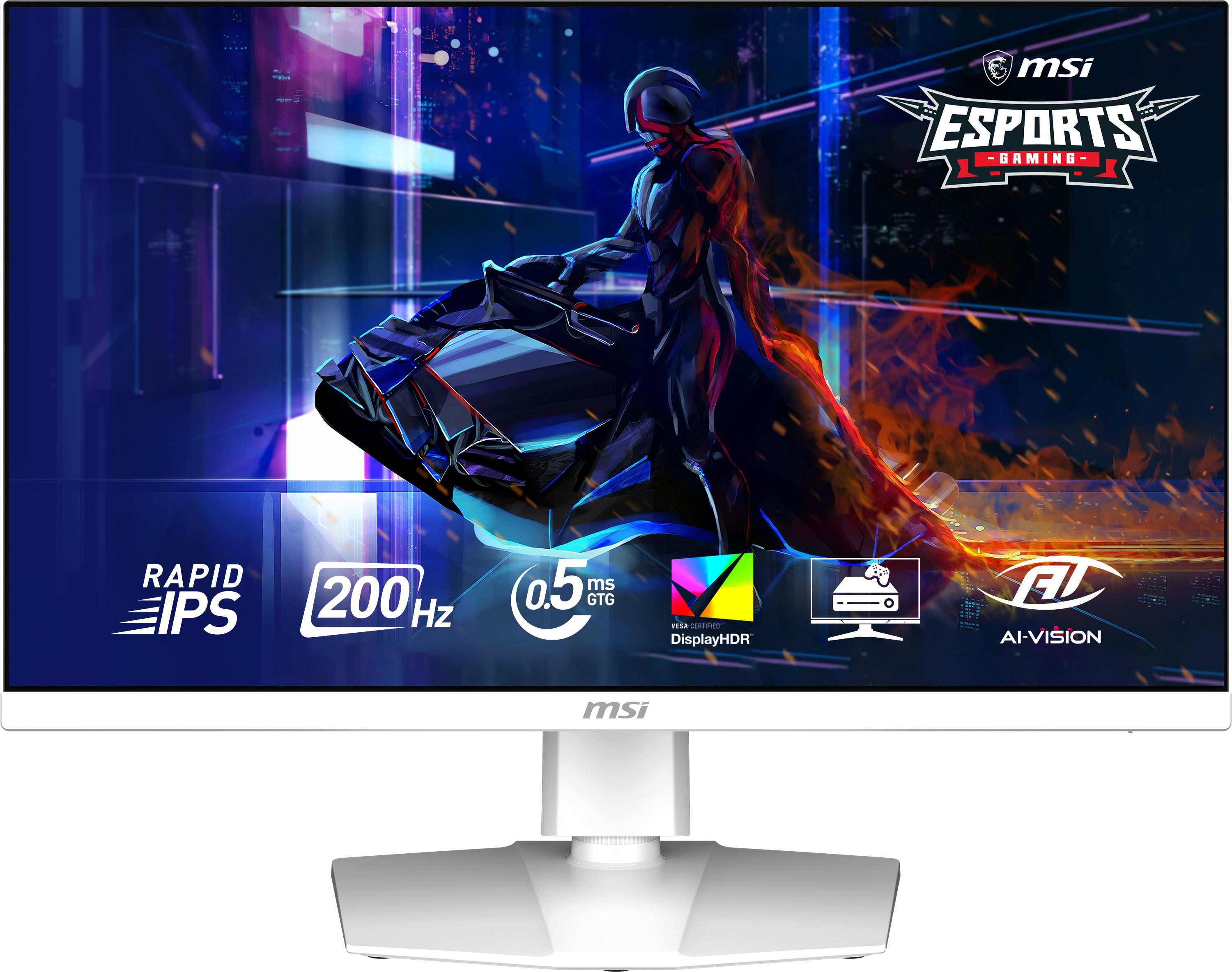MSI MAG 274QRFW E20 Gaming Monitor - 27-inch WQHD IPS 200Hz 0.5ms - White