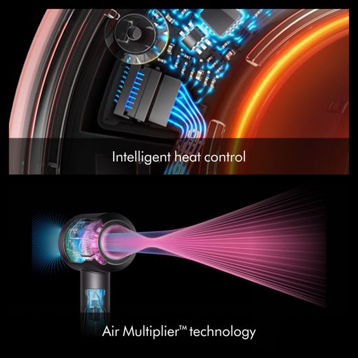Dyson Supersonic™ Nural™ Hair Dryer - Red Velvet - Annotation - Heat features shot