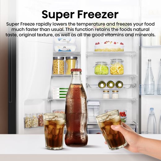 Hisense American Fridge Freezer - Black - Annotation - Super freeze shot
