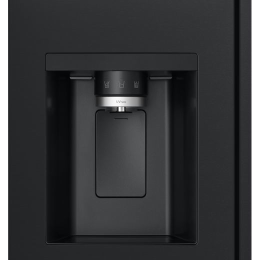 LG NatureFRESH™ American Fridge Freezer - Matte Black - Vater dispenser