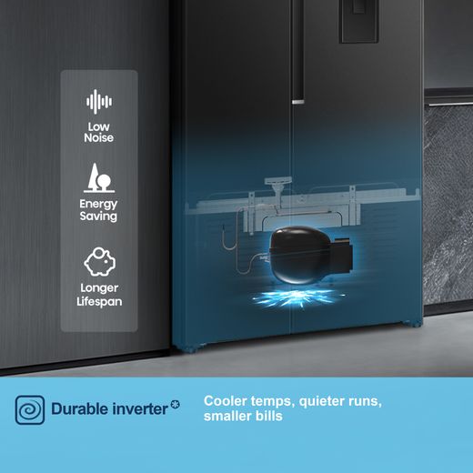 Fridgemaster MS91558DEB side-by-side refrigerator Freestanding 541 L E Black_33