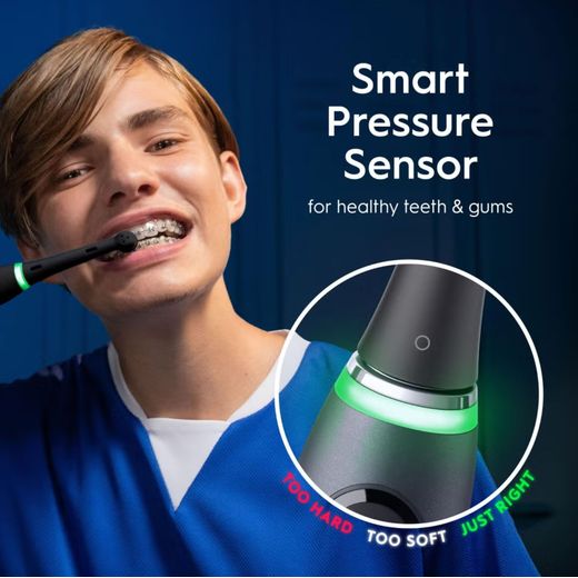 Oral-B iO™ 9 Electric Toothbrush - Black - Annotation - Smart pressure sensor
