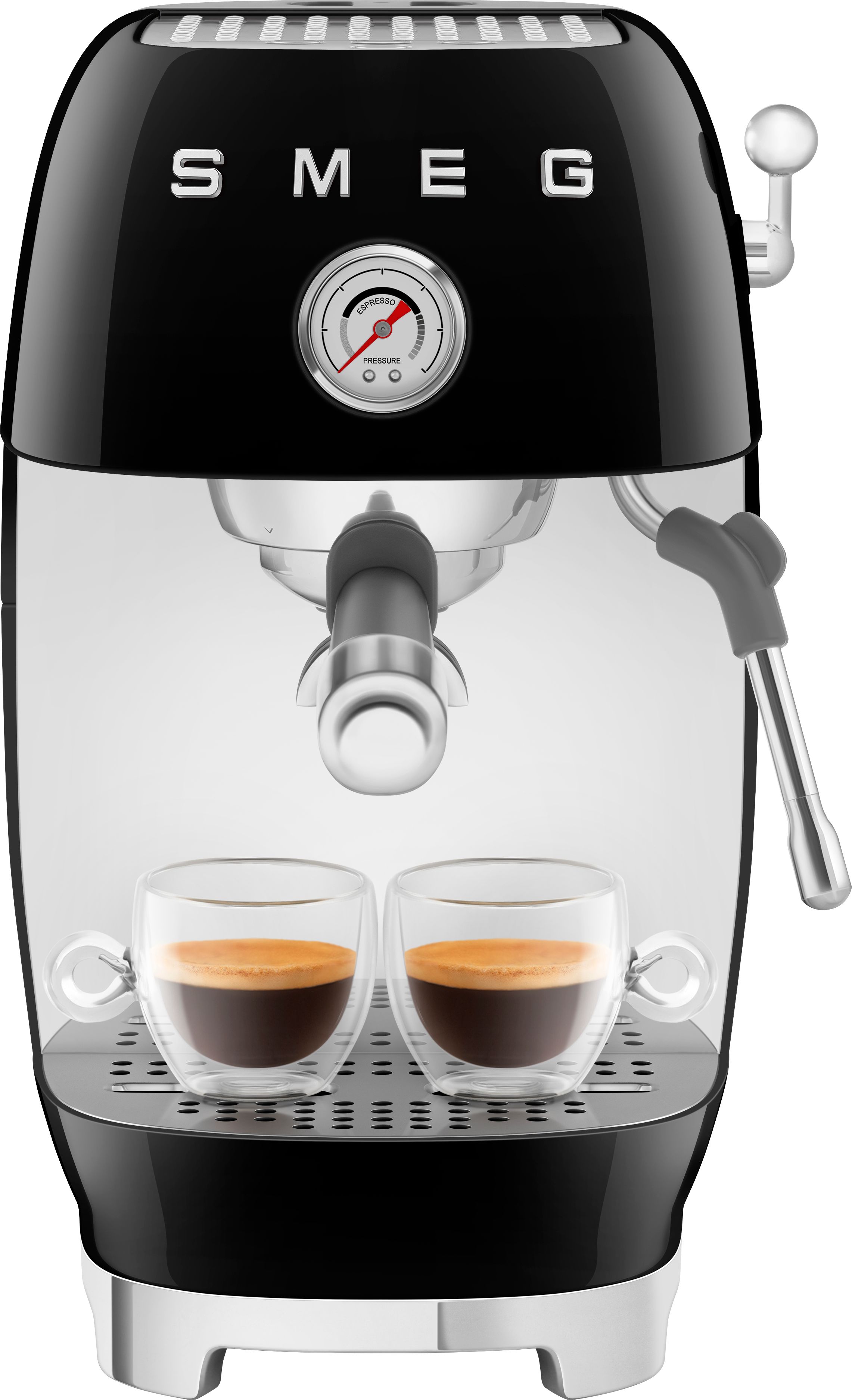Smeg 50's Style Cold Brew Espresso Coffee Machine - Black - ECF03BLUK, Black