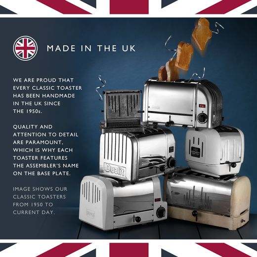 Dualit Classic 47450 4 Slice Toaster - Copper - Annotation - Made in the UK