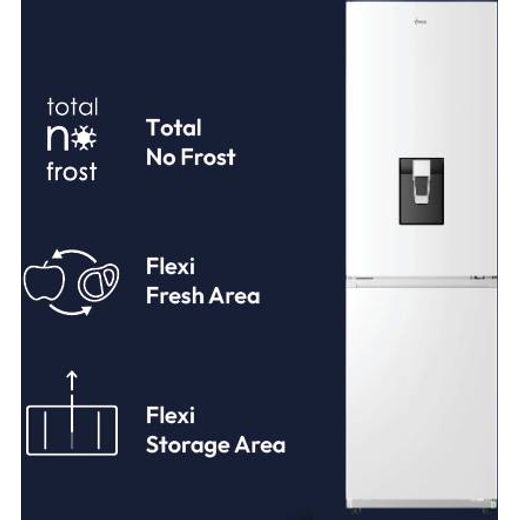 Hoover HONCQ3T518EWWK 185cm 50/50 No Frost Fridge Freezer - White  - Annotation - feature shot