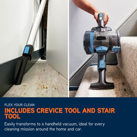 Vax ONEPWR Blade 4 Classic Plus Cordless Vacuum Cleaner with up to 45 Minutes Run Time - Blue / Graphite - Annotation - Tool shot