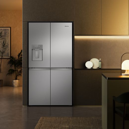 Hisense PureFlex American Fridge Freezer - Stainless Steel - Fridge freezer in kitchen shot 