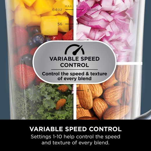 Ninja Detect Power Blender Pro TB301UK 2.1 Litre Blender - Black - Annotation - Speed control shot
