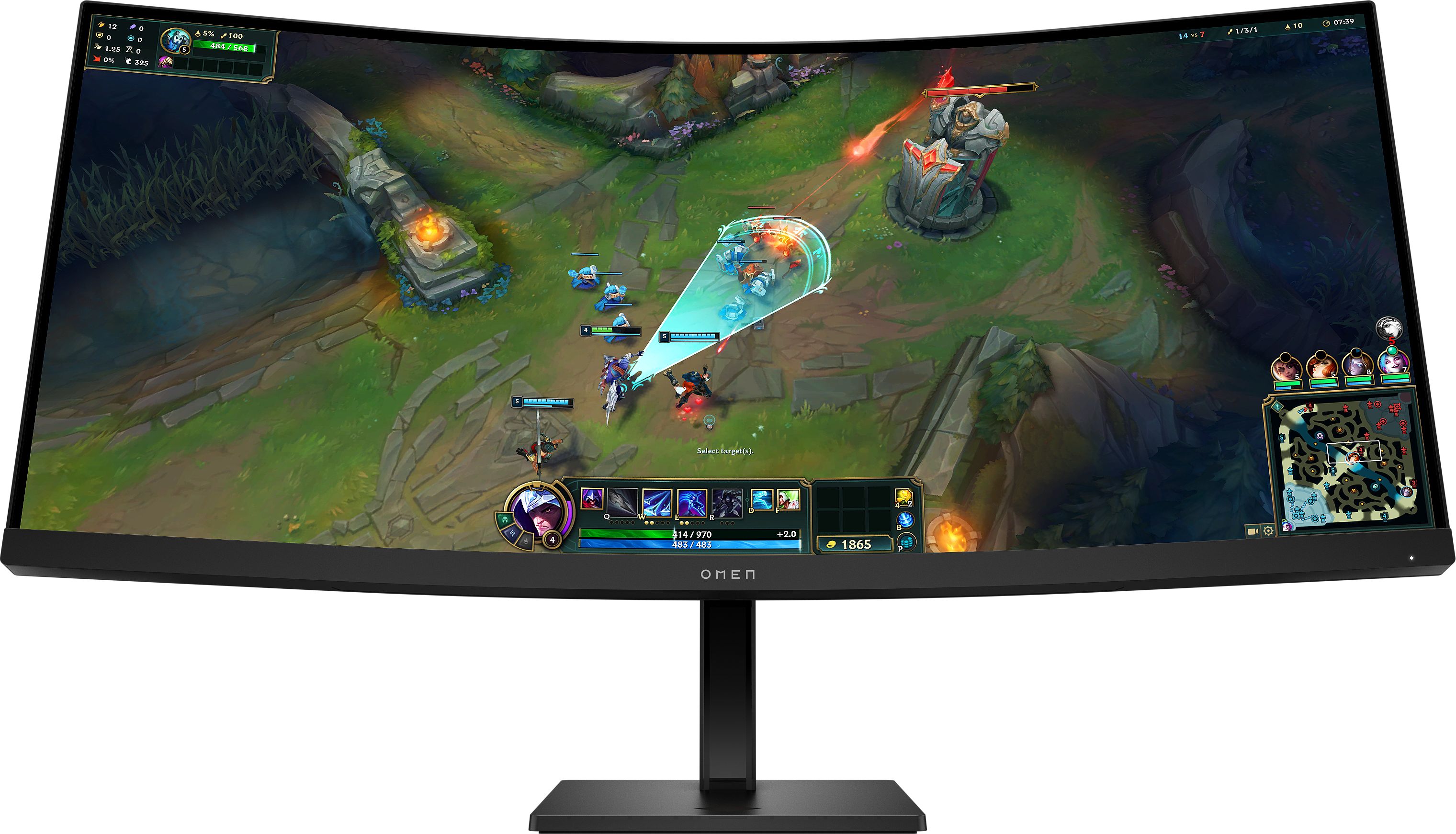 HP OMEN 34c G2 34-inch WQHD 180Hz Curved Gaming Monitor - Black
