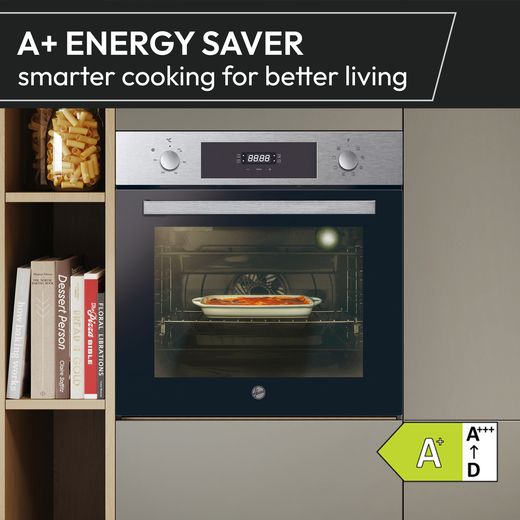 Hoover H-OVEN 300 Built In Electric Single Oven - Stainless Steel - Annotation -  Energy saver shot